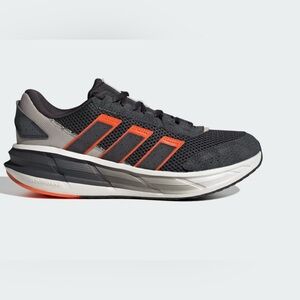337 Adidas Black and Orange Athletic Sneakers